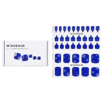 Mavenir Nail Sticker (Blue) - # Romantic Snow Night Pedi