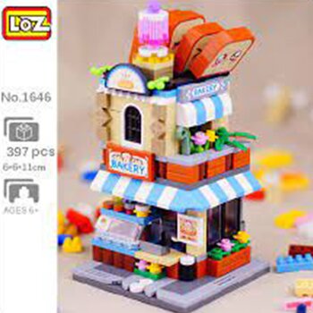 Loz LOZ Street Series - Bakery Shop Building Bricks Set