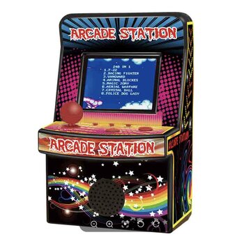 Hobbiesntoys 2.5in 8Bit Arcade Game Station with 240 Games