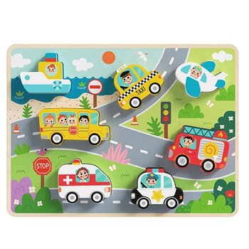 Tooky Toy Co Chunky Puzzle - Transportation