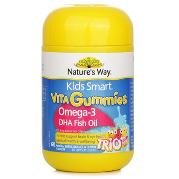 Nature's Way Kids Smart Vita Gummies Omega-3 DHA Fish Oil - 60 Gummies [Parallel Import]