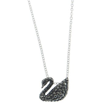 Swarovski black deals swan pendant