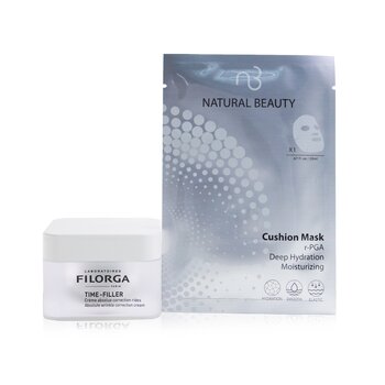 Filorga Time-Filler Absolute Wrinkle Correction Cream 50ml (Free: Natural Beauty r-PGA Deep Hydration Moisturizing Cushion Mask 6x 20ml)
