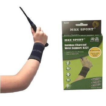 Bamboo Charcoal Wrist Support ,S (8.9-12.7cm)