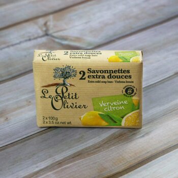 Le Petit Olivier Verbena Lemon Extra Mild Soap Bars - 2 x 100g