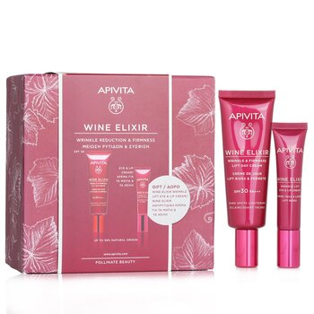 Apivita Wine Elixir Wrinkle Reduction & Firmness Gift Set: Day Cream SPF 30 40ml+ Eye & Lip Cream 15ml 08520 (Exp. Date: 12/2023)