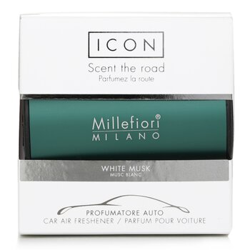 Millefiori Icon Classic Green Car Air Freshener - White Musk