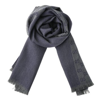 HALF GG LOGO WOOL SCARF 344994